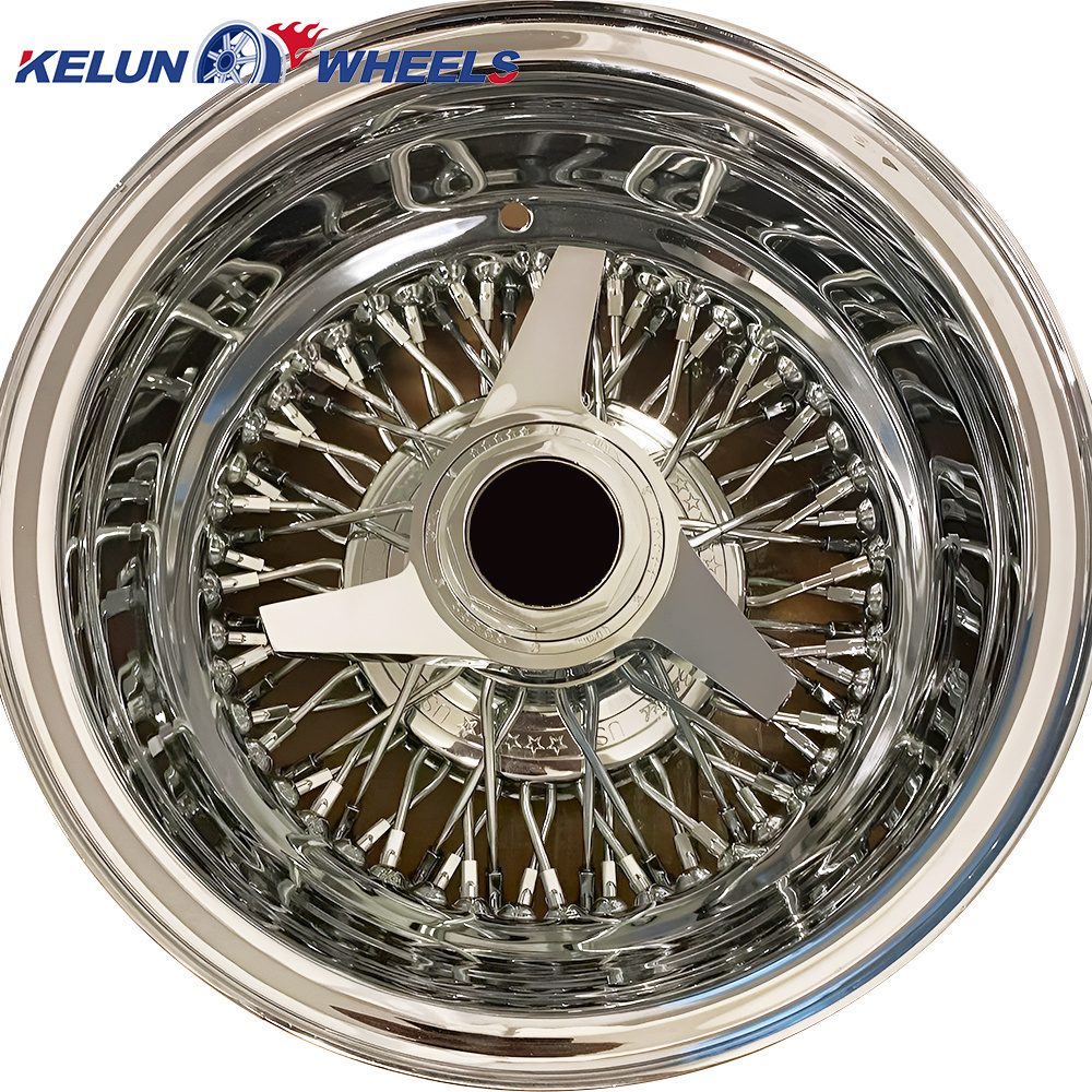 KELUN BRAND 13/14inch chromie  72/100 spoke straight/cross wire wheel  Zenith wheels