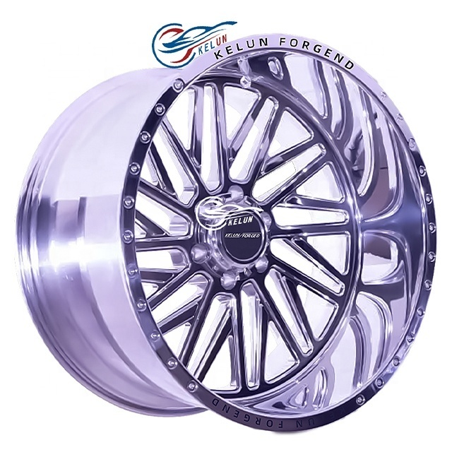 Hip Forged Custom Truck Wheels 6x139.7 5X127 4X4 Machined or Polished Alloy Rims 17x9 Inch Silver Aluminum SAE Chrome Black