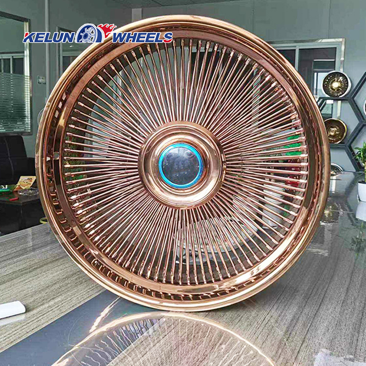 Aluminium  Wheels Rose gold wire wheels chrome wheel 22 rims rucci rims