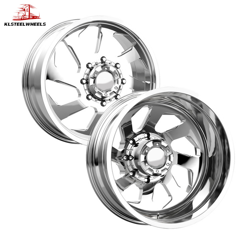 HOT sales OEM 4x4 22 24 26 28 30  inch Polished/Black forged dually wheel rims