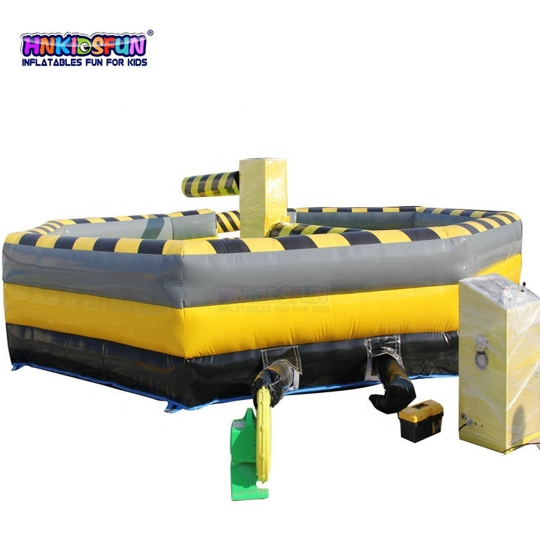 New inflatable toxic meltdown wipeout eliminator,inflatable wipeout bouncer game sweeper for adults