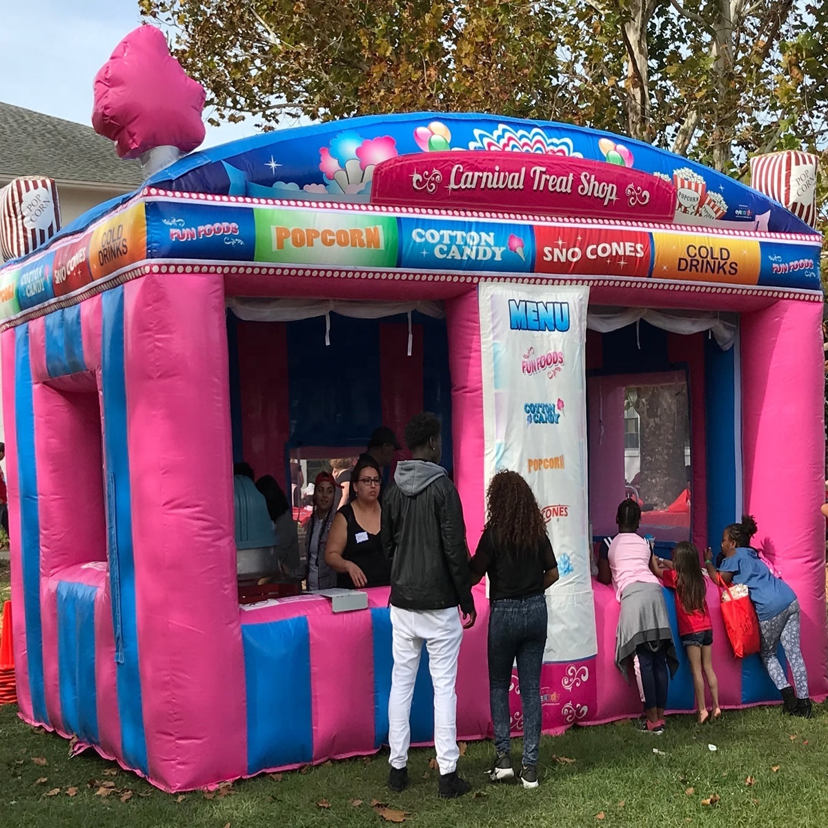 Custom outdoor blow up tent inflatable concession stand icecream inflatable carnival treat shop