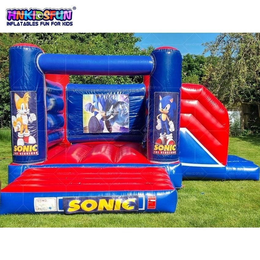 Hot sale sonic bounce house 13x13 inflatable bouncer bouncy castle jumping house for party rental