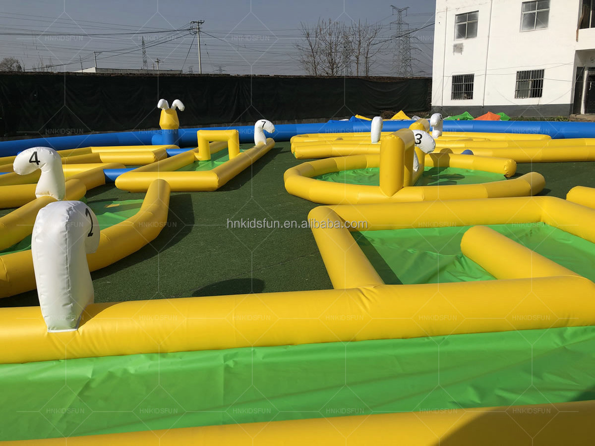 High quality portable inflatable golf field / mini golf course /golf inflatable for sale