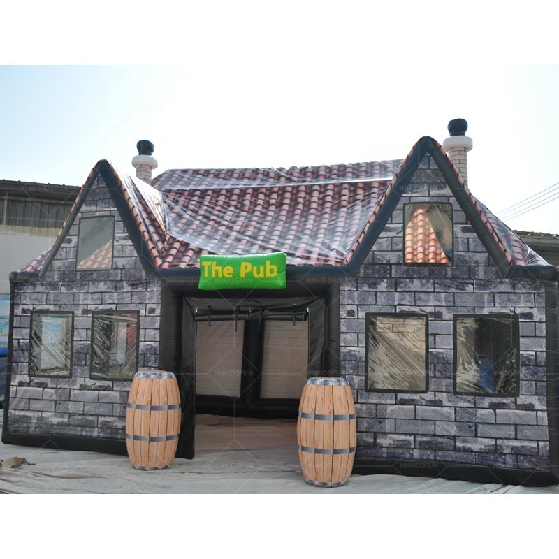 West wild inflatable saloon bar with bottle holders for backyard party from China inflatable pub factory