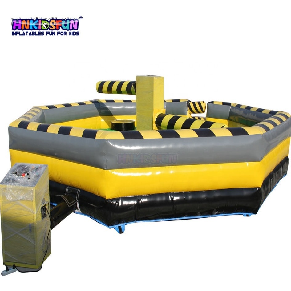 New inflatable toxic meltdown wipeout eliminator,inflatable wipeout bouncer game sweeper for adults