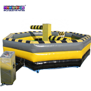 New inflatable toxic meltdown wipeout eliminator,inflatable wipeout bouncer game sweeper for adults