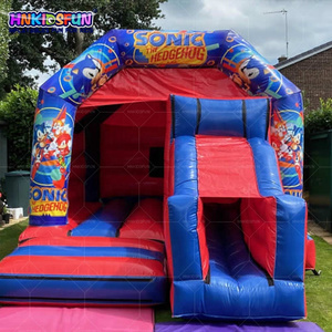 Hot sale sonic bounce house 13x13 inflatable bouncer bouncy castle jumping house for party rental