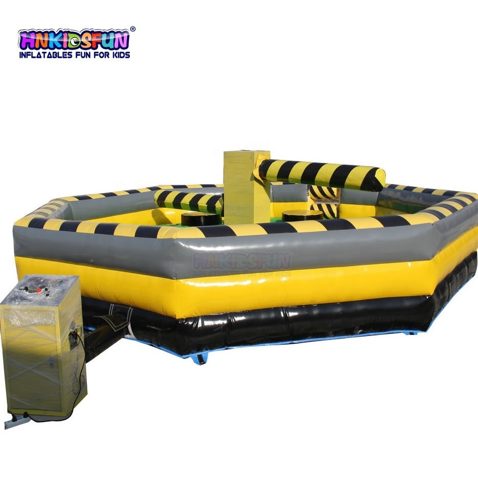 New inflatable toxic meltdown wipeout eliminator,inflatable wipeout bouncer game sweeper for adults