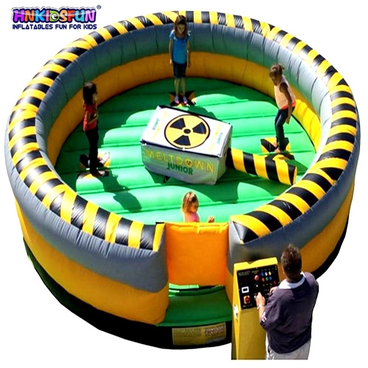 New inflatable toxic meltdown wipeout eliminator,inflatable wipeout bouncer game sweeper for adults