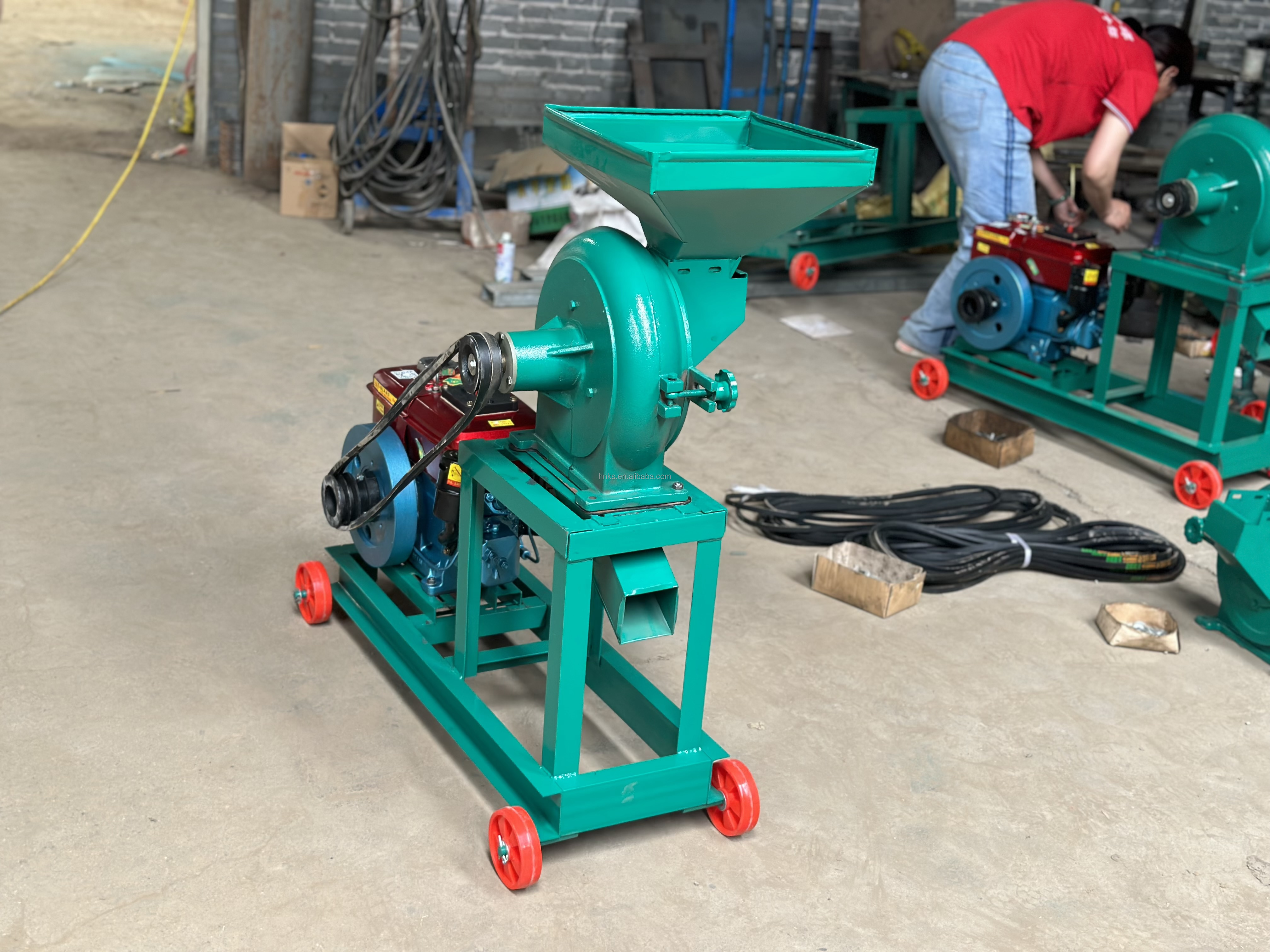 Electric diesel disk mill corn grinder machine small corn mill grinder for sale dry and wet grain grinder machine