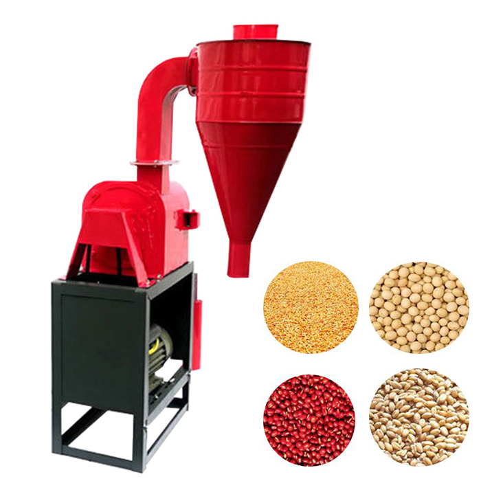 Automatic grain self suction corn cob grinder coffee beans grinding machine