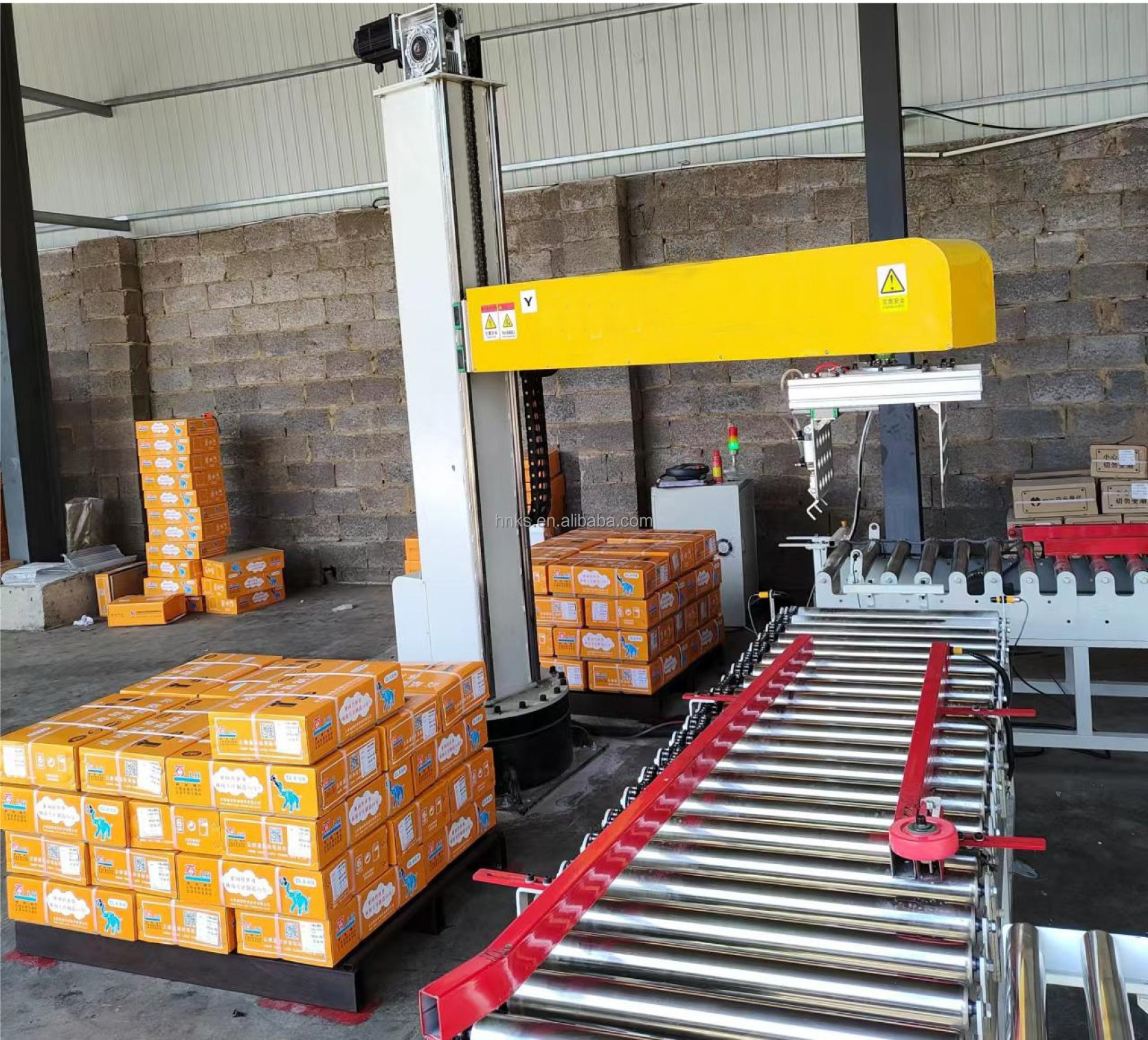 Automatic Plastic Bag/Carton/Box/Case Robotic Palletizer Packaging Machine with Robot Palletizer Stacking On Pallet