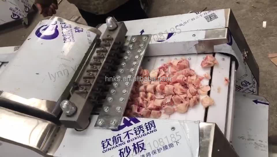 automatic frozen chicken meat saw cut machine  fresh Chicken  Duck with Bones Cube cutting machine meat with bone cut machine