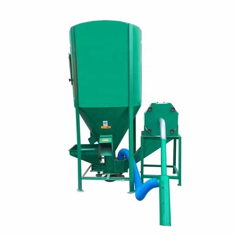 Vertical mixing and color mixing machine Feed mixer Large-scale breeding farm mixing and crushing integrated machine