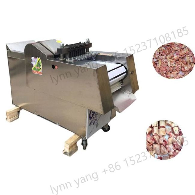 automatic frozen chicken meat saw cut machine  fresh Chicken  Duck with Bones Cube cutting machine meat with bone cut machine