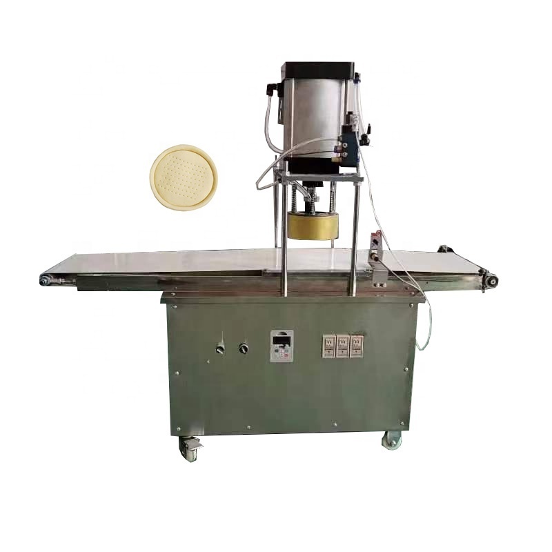 Automatic Pneumatic Pizza Crust Dough Press Machine Naan machine with conveyor belt