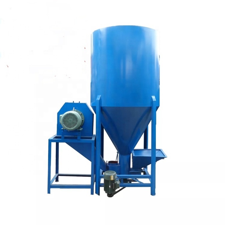 Vertical mixing and color mixing machine Feed mixer Large-scale breeding farm mixing and crushing integrated machine