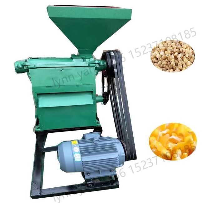 Small Corn Flour And Grits Machine Corn Peeling And Grinding Machine wheat skin peeling machine