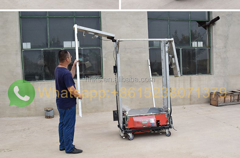 China factory high efficiency Building wall using Automatic lifting Plastering Machine Rendering Cement Plaster Machine