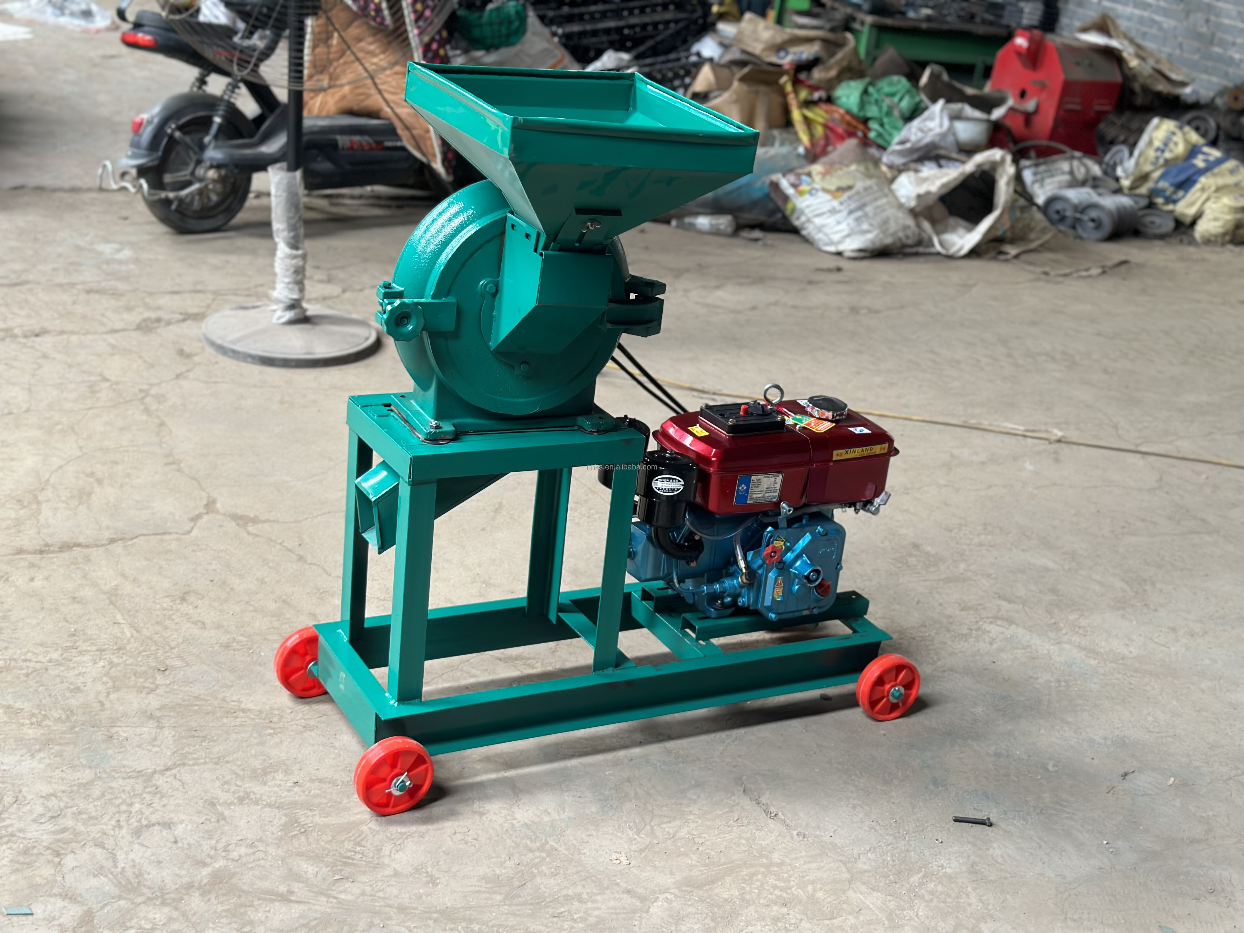 Electric diesel disk mill corn grinder machine small corn mill grinder for sale dry and wet grain grinder machine