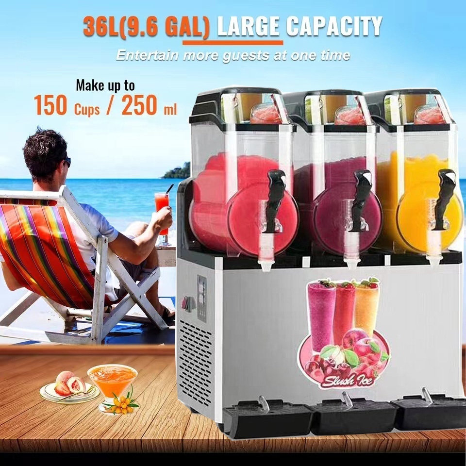 Desktop Single and Double Cylinder Snow Melt Machine Three Cylinder Snow Slush Machine Cold Drink Juice Drink machine