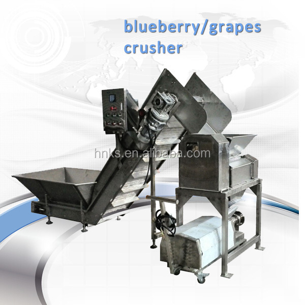 double roll grape/berry crushing machine blueberry crusher