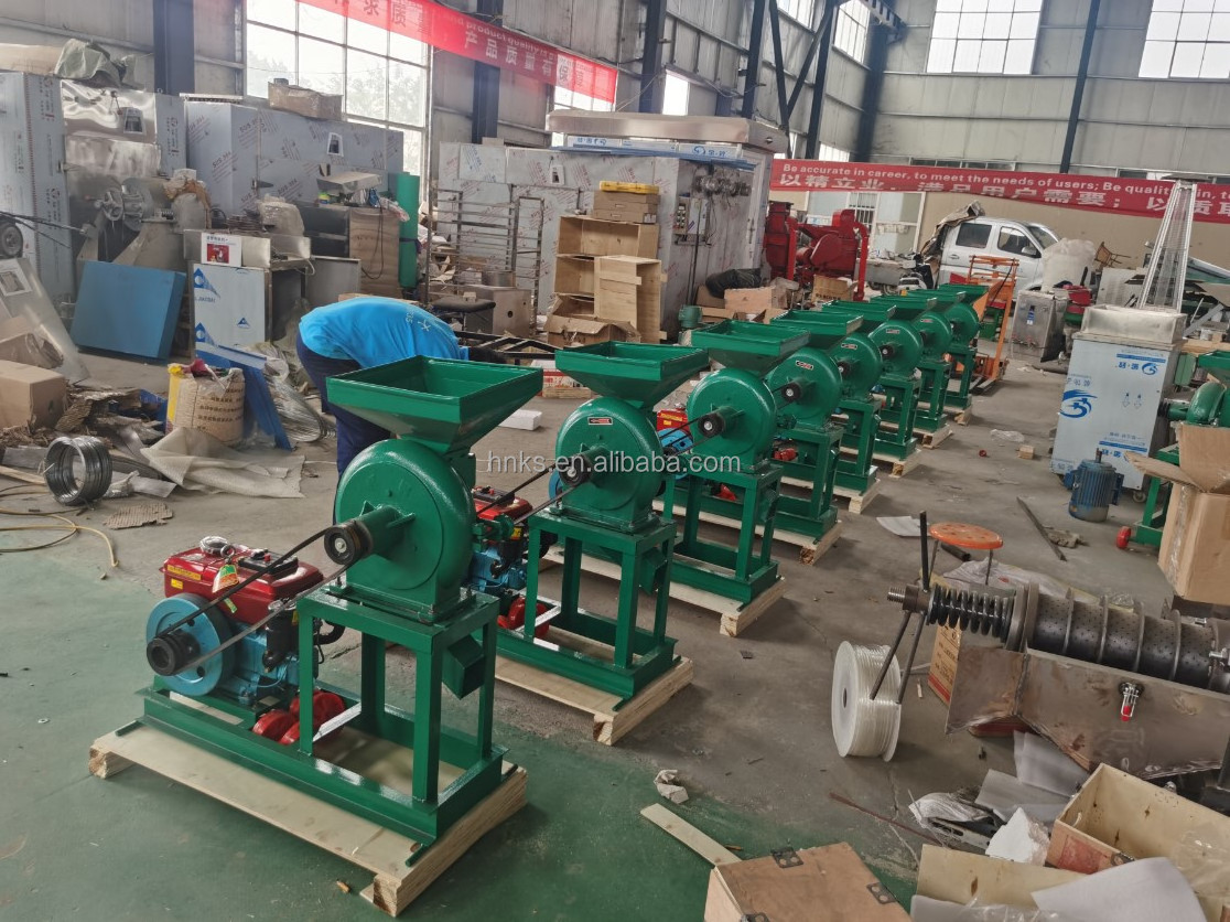 Electric diesel disk mill corn grinder machine small corn mill grinder for sale dry and wet grain grinder machine