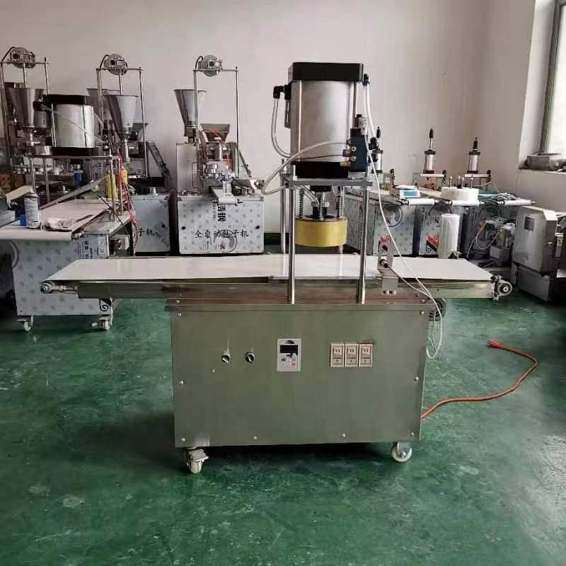 Automatic Pneumatic Pizza Crust Dough Press Machine Naan machine with conveyor belt