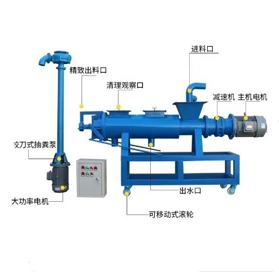 chicken manure dewatering machine/cow dung dewatering machine/solid liquid separator