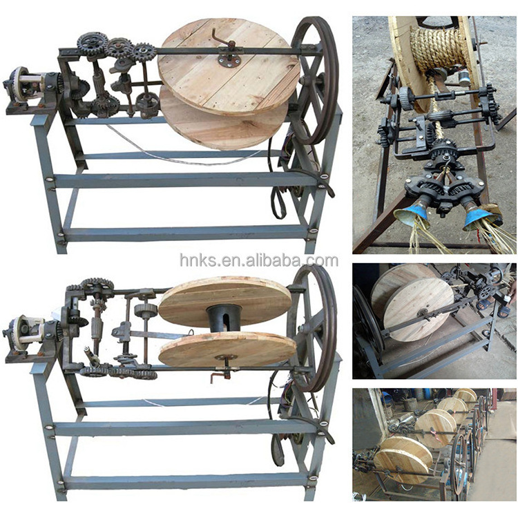 Super quality high efficient straw sisal rope making machine / grass rope machine