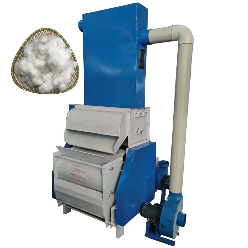 newest small saw type cotton ginning machine with cotton fabric collecting function