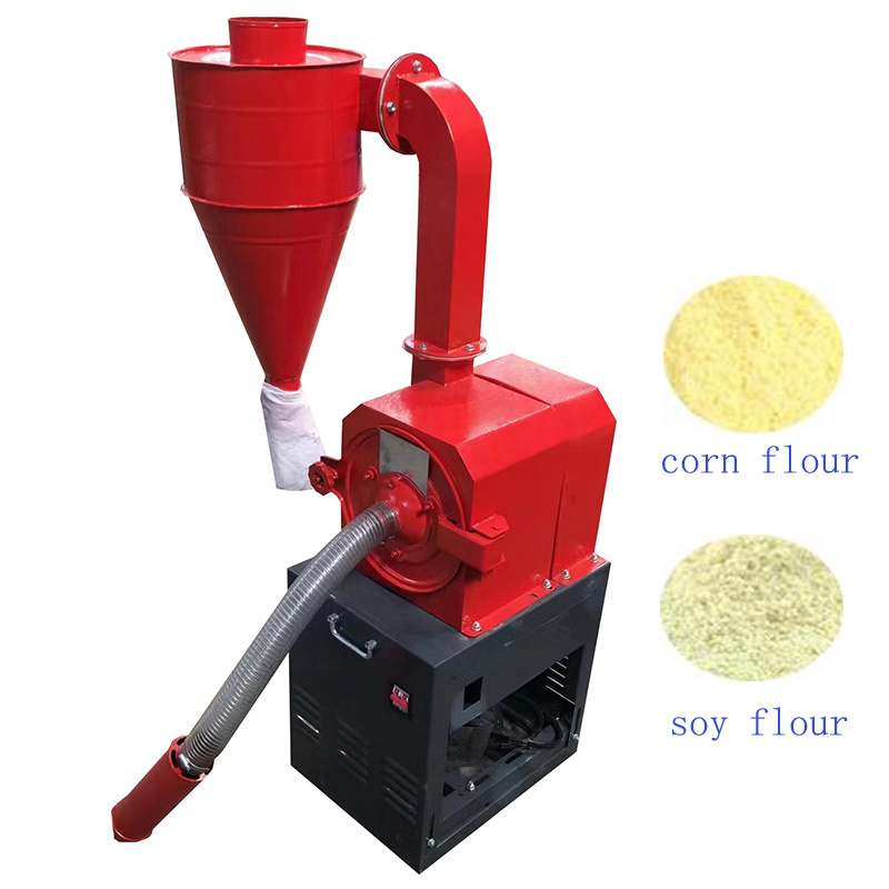 Automatic grain self suction corn cob grinder coffee beans grinding machine