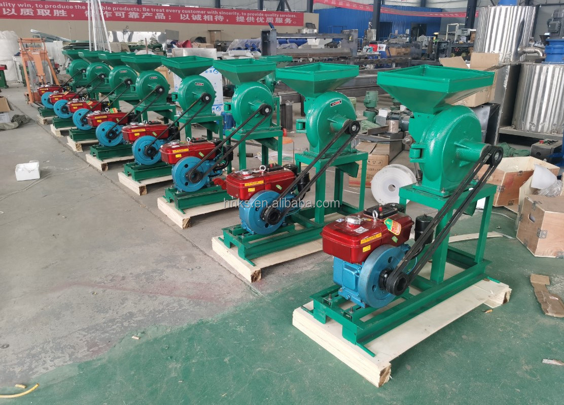 Electric diesel disk mill corn grinder machine small corn mill grinder for sale dry and wet grain grinder machine