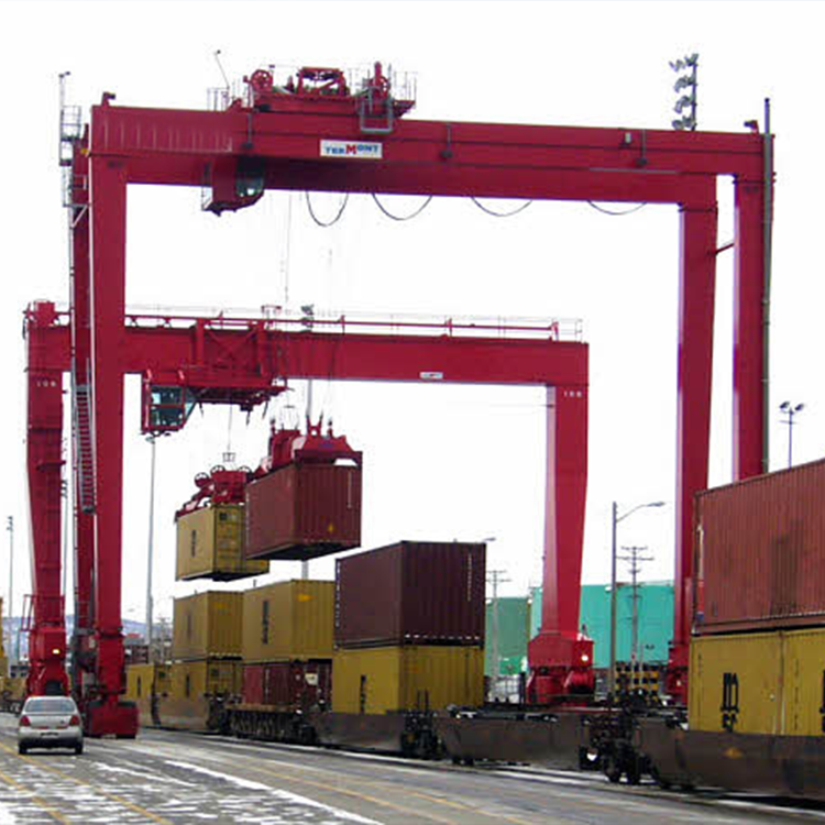 Customized 20 ton 40 ton straddle carrier 50 ton containers terminal Rubber Tyre Gantry Crane rtg crane price