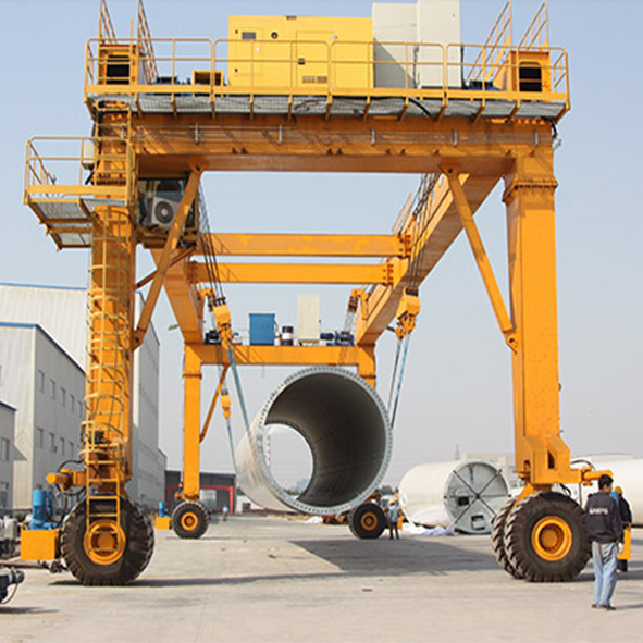 Customized 20 ton 40 ton straddle carrier 50 ton containers terminal Rubber Tyre Gantry Crane rtg crane price