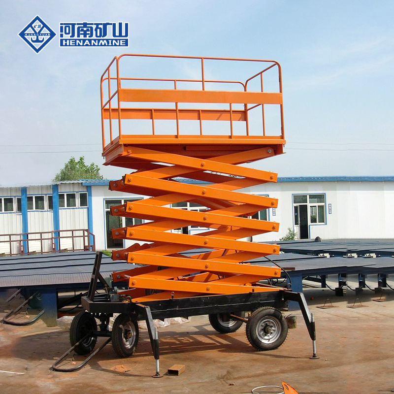 Hot sale Automatic Aerial Work Tracked 8-16m scissor lift thin scaffolding hydraulic car Mini Scissor Lift