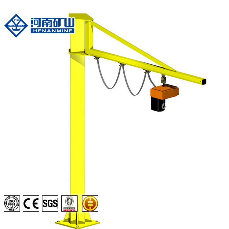 Indoor Workshop Swing Arm Jib Crane with Electric Hoist