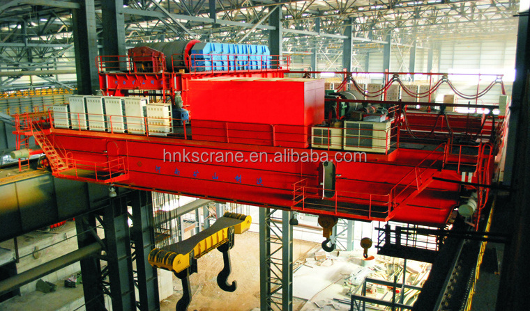 Heavy duty 200 ton 300 to 350 ton foundry Casting bridge overhead Crane for Metallurgy Industry using