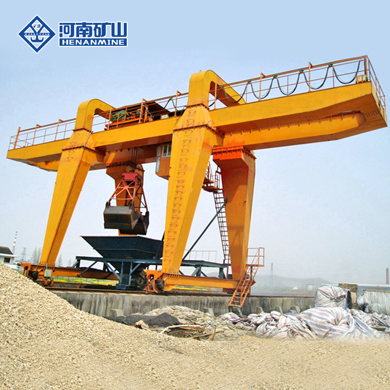 20 ton 30 ton 50 ton buckct frame crane Heavy duty outdoor electric Double girder beam grab gantry  crane price