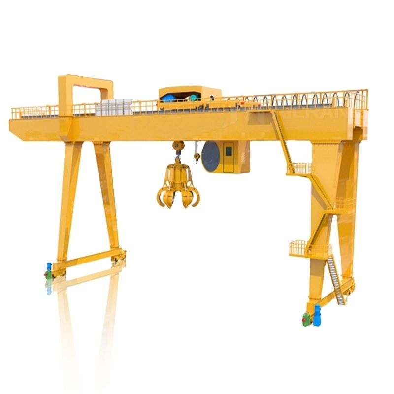 20 ton 30 ton 50 ton buckct frame crane Heavy duty outdoor electric Double girder beam grab gantry  crane price