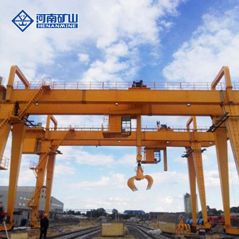 20 ton 30 ton 50 ton buckct frame crane Heavy duty outdoor electric Double girder beam grab gantry  crane price