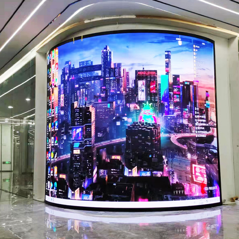 wholesale high brightness customized  soft module screen half sphere led display p4 indoor soft led display module