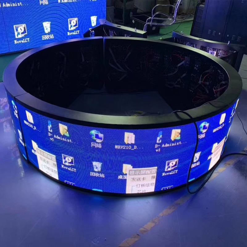 wholesale high brightness customized  soft module screen half sphere led display p4 indoor soft led display module