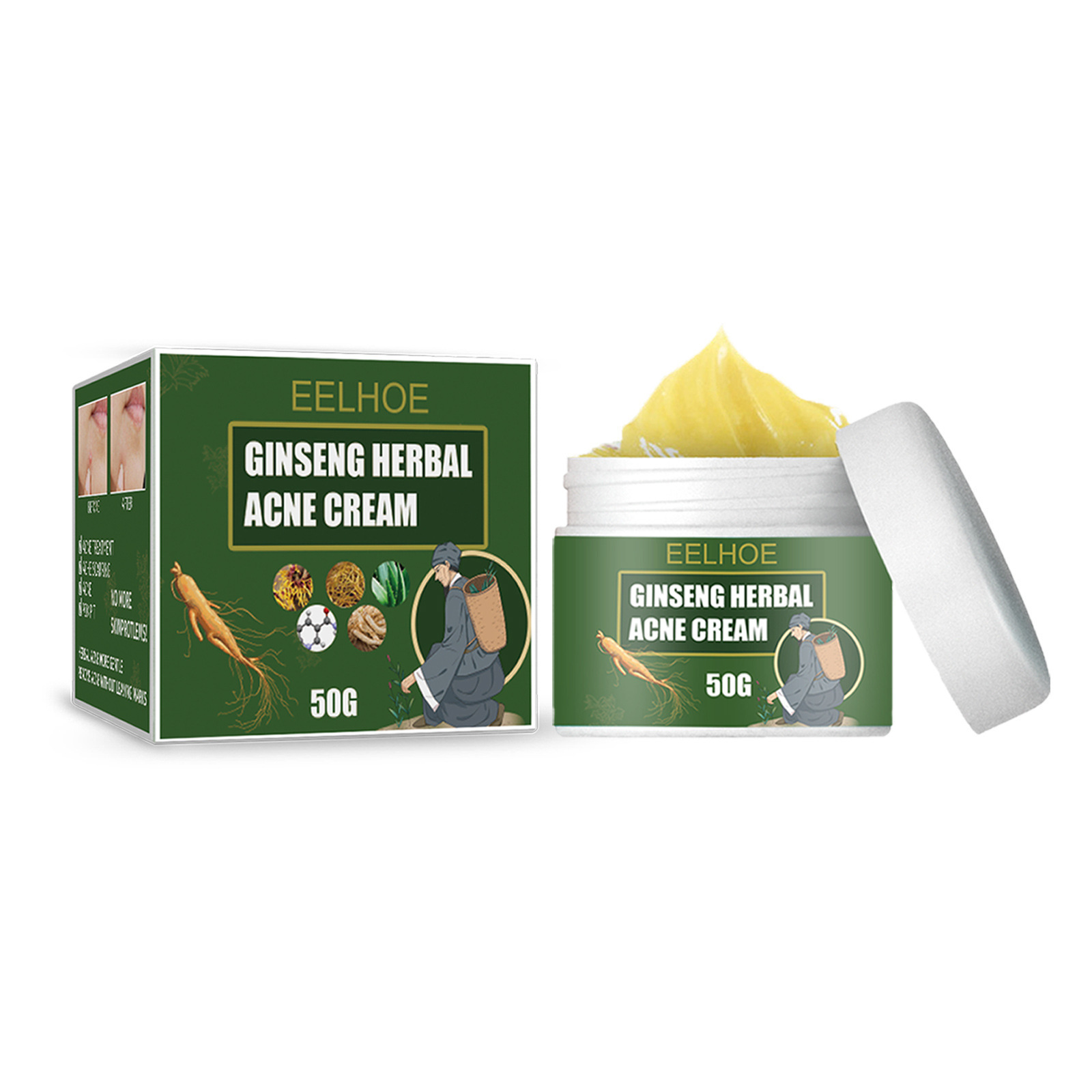 Herbal acne cream thailand face cream papaya whitening face cream  Dispel acne and fade acne marks