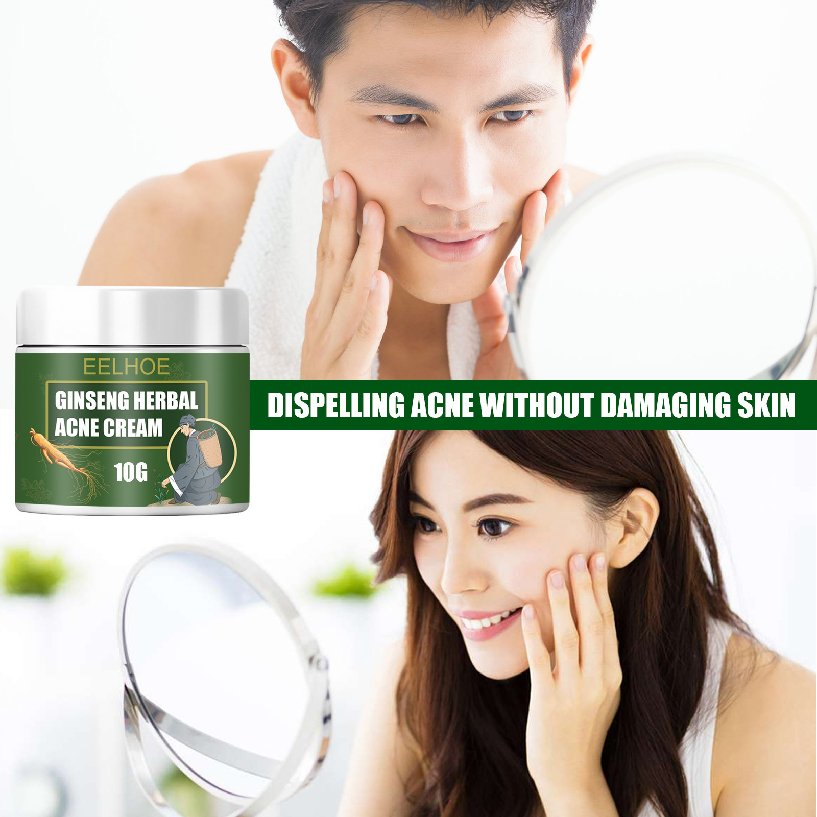 Herbal acne cream thailand face cream papaya whitening face cream  Dispel acne and fade acne marks