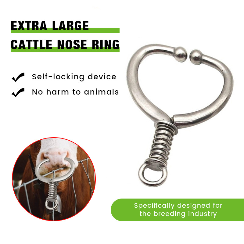 S Model  Cattle Nose Brass Ring OX Spring Nose Ring Custom Made Stainless Steel Bull Nose Ring Pliers