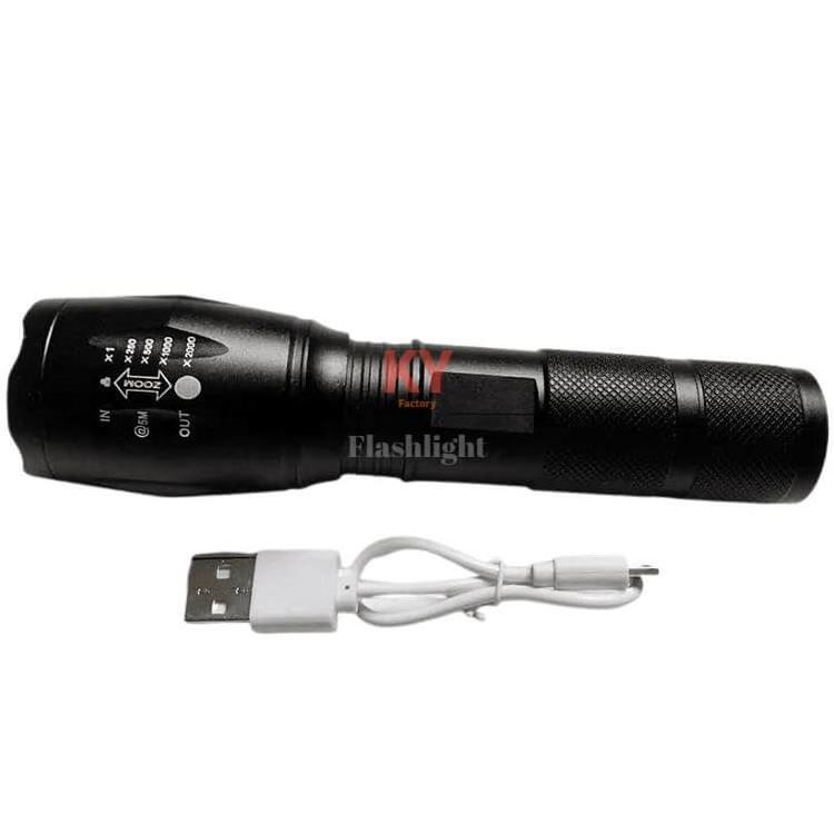 Free Shipping Waterproof 1000 lumen Zoom Torch 10w XML T6 Tactical Linterna de led Flashlight Mini FlashlightS