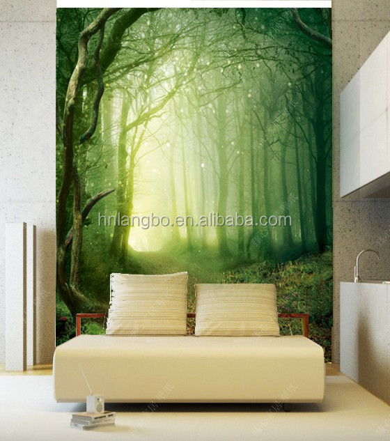 Forest wallpaper living room TV wall mural wallpaper Nature Fantasy wallpaper mural