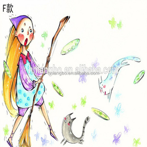 fairy girl wallpaper children room wallpaper cartoon funny wallpaper mural